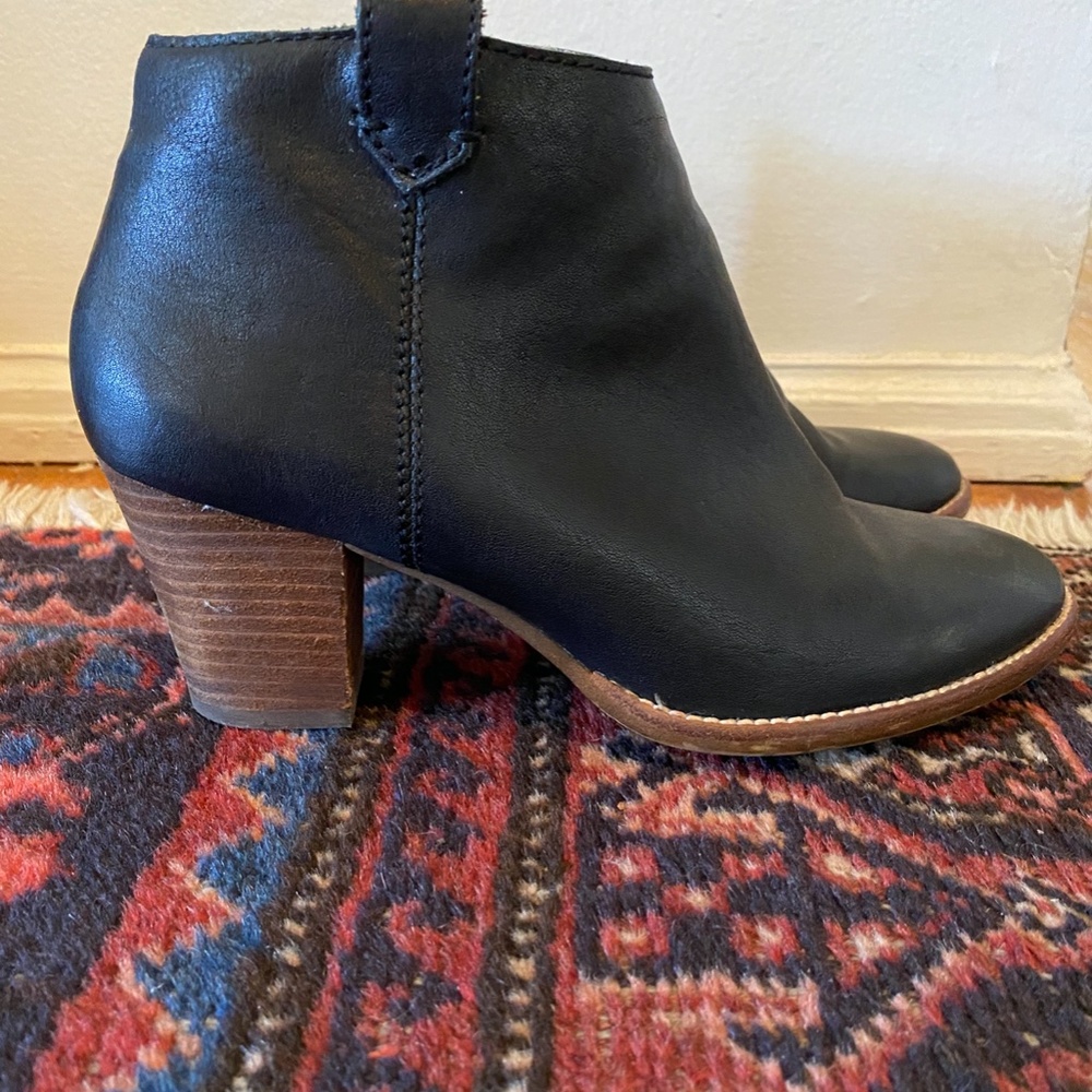 Madewell Black Leather Booties